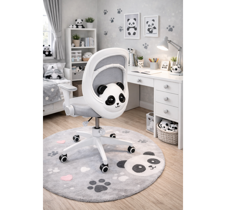 Крісло обертове дитяче PERFECT KIDS PANDA GRAY5